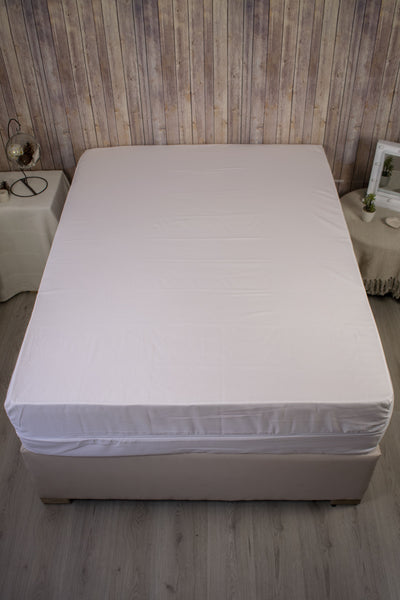 ⭐PROTECTOR DE COLCHÓN ANTIFLUIDO CON CIERRE EXTRADOBLE- FUELLE 40 CM