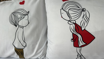 ⭐SET X2 FORROS DE ALMOHADA TU Y YO