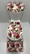 ⭐SET DE BAÑO ROSAS (TAZA, TANQUE, TAPETE)