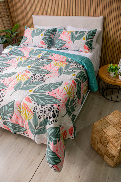 Edredón acolchado hojas - Tamaño semidoble