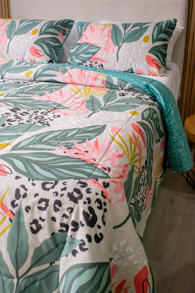 Edredón acolchado hojas - Tamaño semidoble