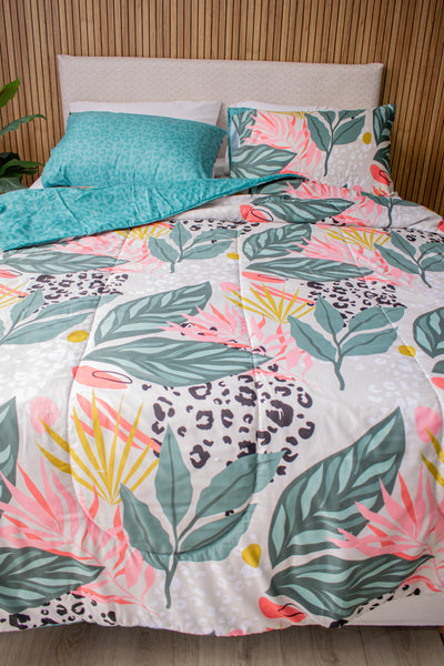 Edredón acolchado hojas - Tamaño semidoble