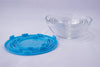 ⭐SET X 5 BOWLS VIDRIO TAPA AZUL