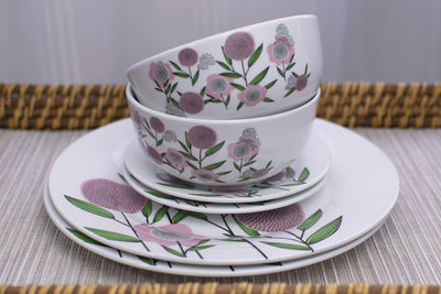 ⭐VAJILLA FLORES X12 PIEZAS