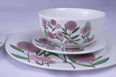 ⭐VAJILLA FLORES X12 PIEZAS