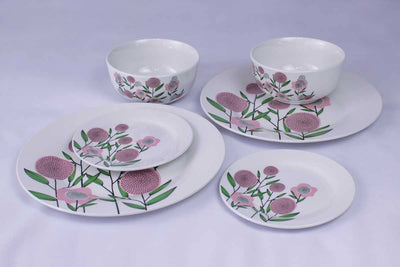 ⭐VAJILLA FLORES X12 PIEZAS