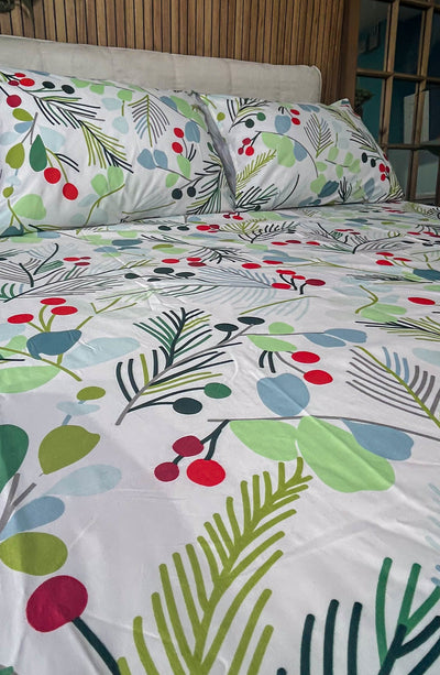 ⭐SEMIJUEGO DE SÁBANAS DOBLE HOJAS-NAVIDAD