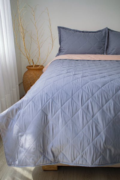 ⭐EDREDON UNICOLOR MAS FUNDA SHAM CON PESPUNTE