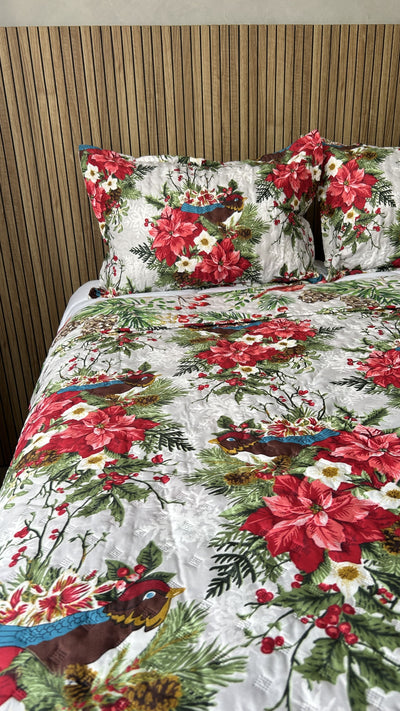 ⭐EDREDÓN MAS FUNDA SHAM CON PESPUNTE NAVIDAD