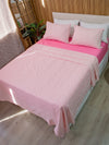 Juego de sábanas rosa- Tamaño doble 144 hilos